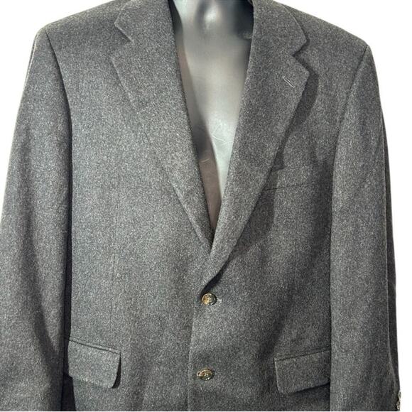 100% Cashmere Charcoal Grey Sport Coat Blazer | Size 42R | Tailored Fit - Picture 3 of 11